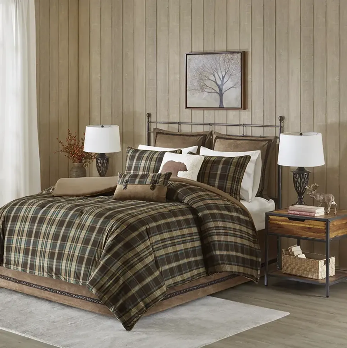 Woolrich Hadley Plaid Multi Oversized Cozy Spun Comforter Set