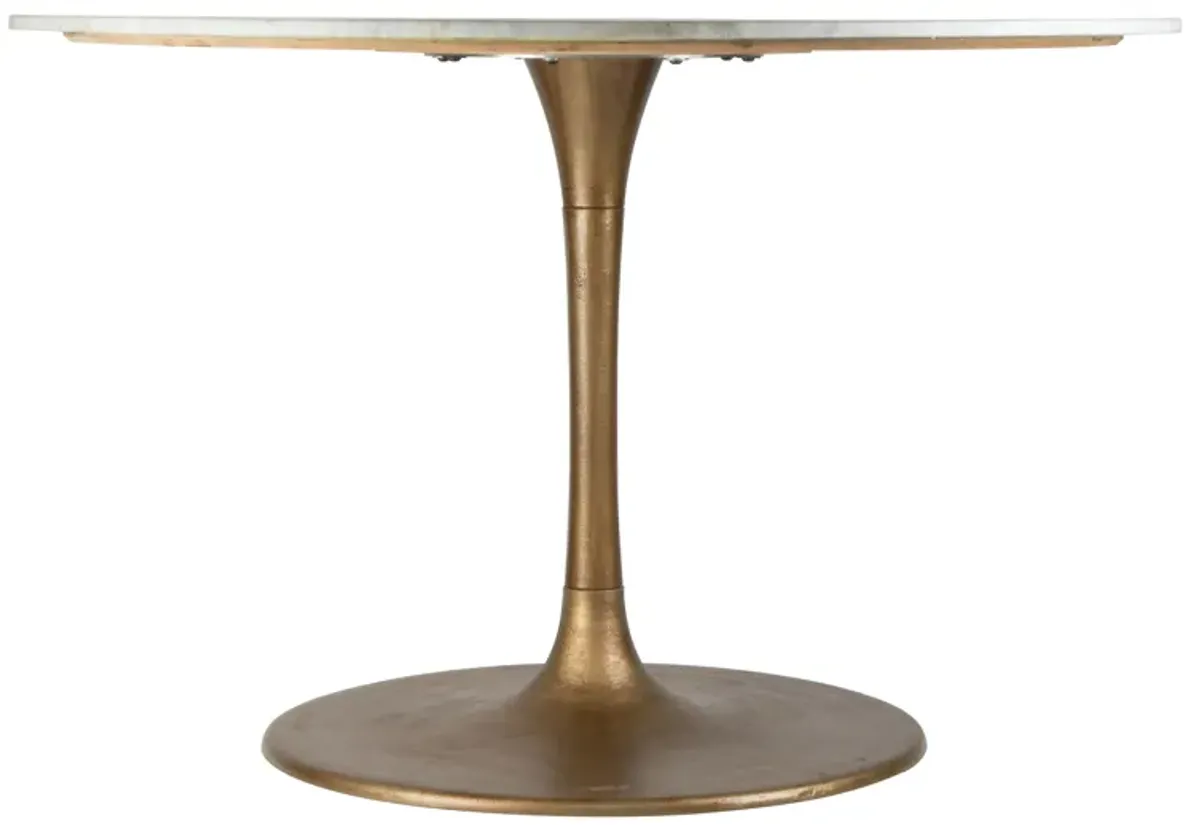 Ithaca Dining Table White & Gold