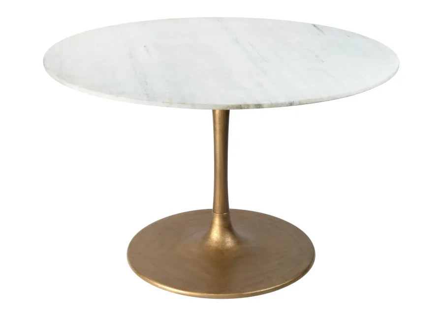 Ithaca Dining Table White & Gold