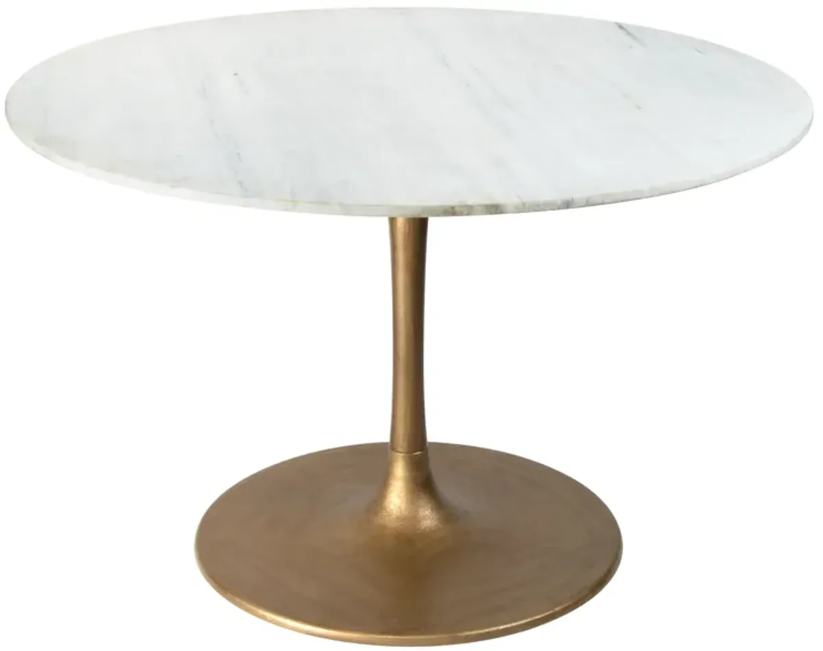 Ithaca Dining Table White & Gold