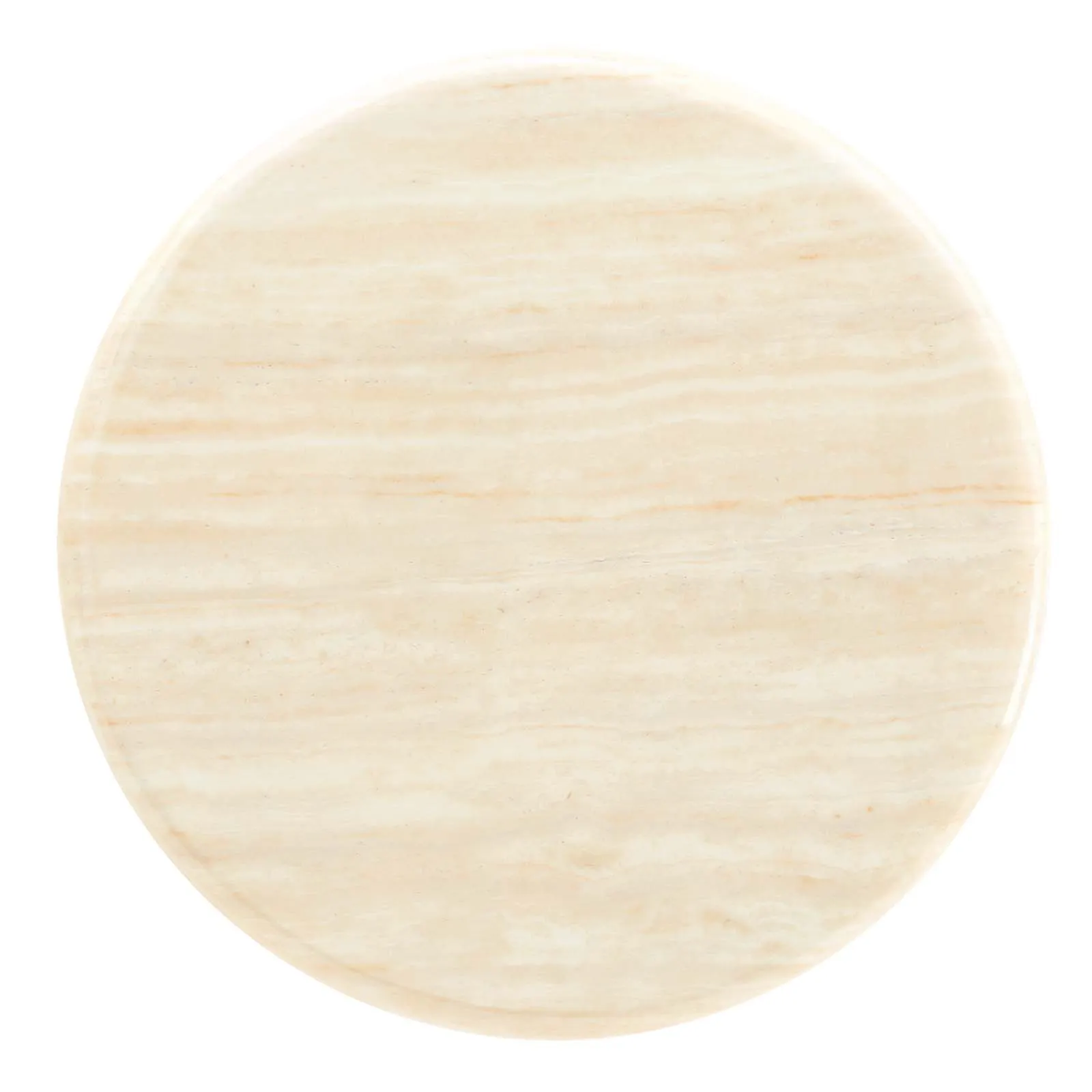 Lippa 20" Round Artificial Travertine  Side Table