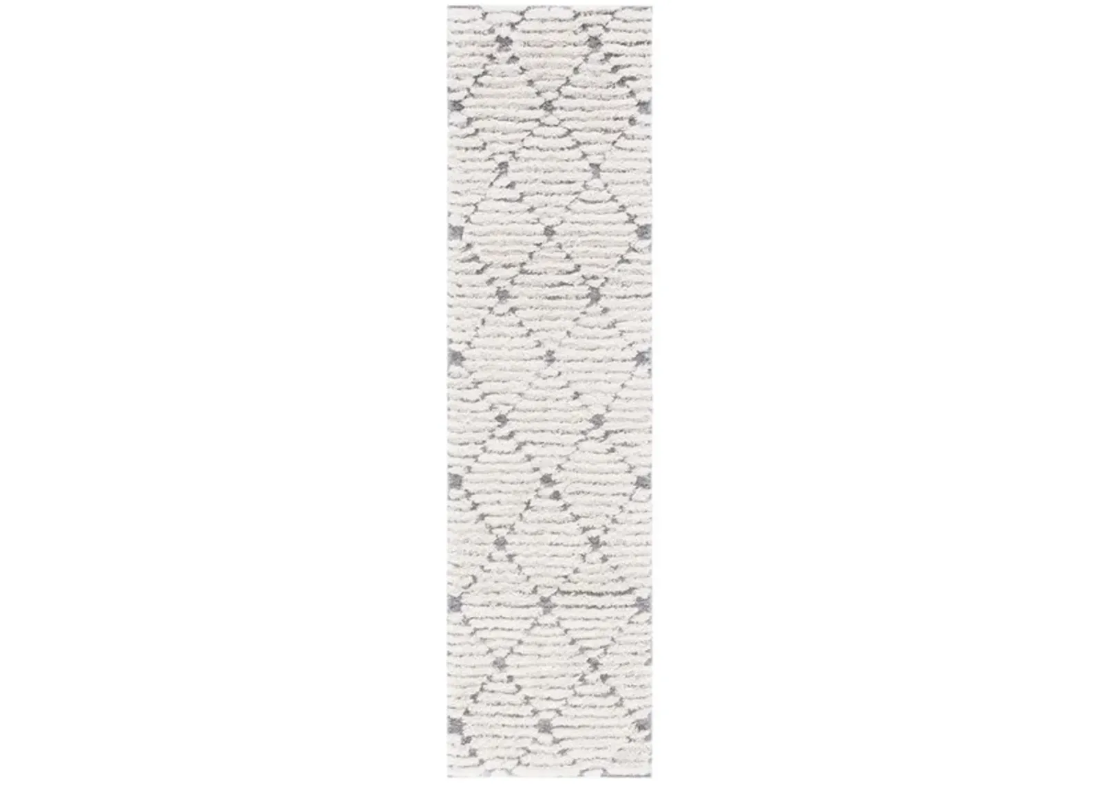 HI-LO SHAG 212 Grey  2'-2' X 8' Runner Rug