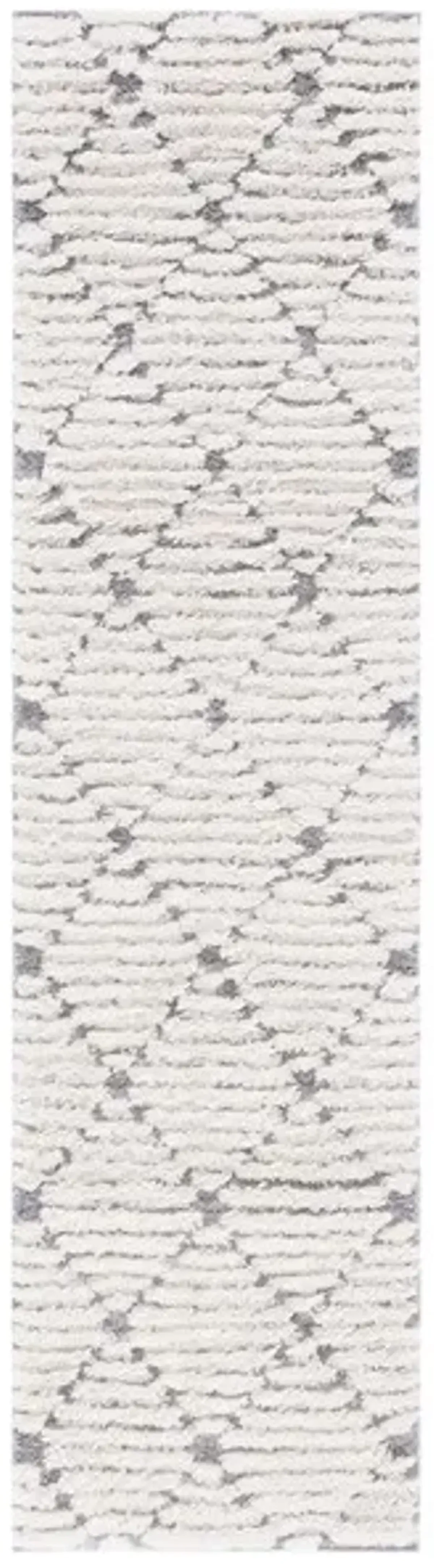 HI-LO SHAG 212 Grey  2'-2' X 8' Runner Rug