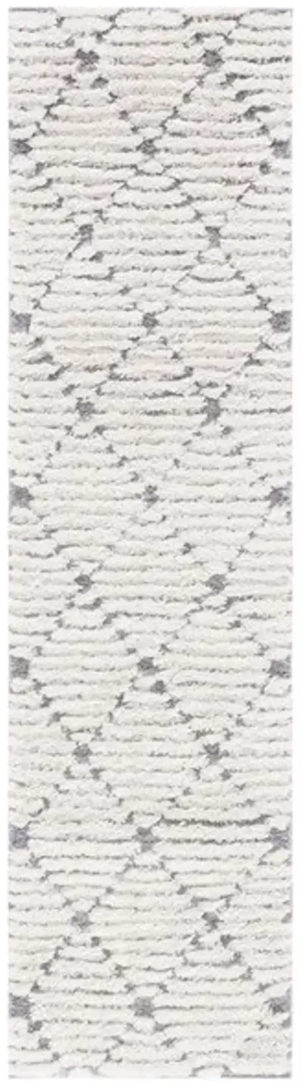 HI-LO SHAG 212 Grey  2'-2' X 8' Runner Rug