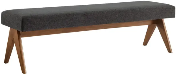 Lyra 63" Fabric Upholstered Bench by Modway