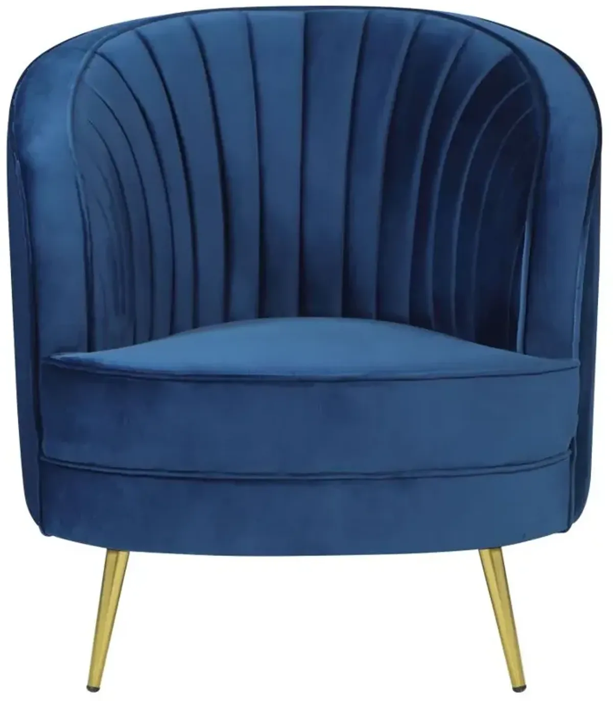 Sophia Upholstered Vertical Channel Tufted Chair Blue