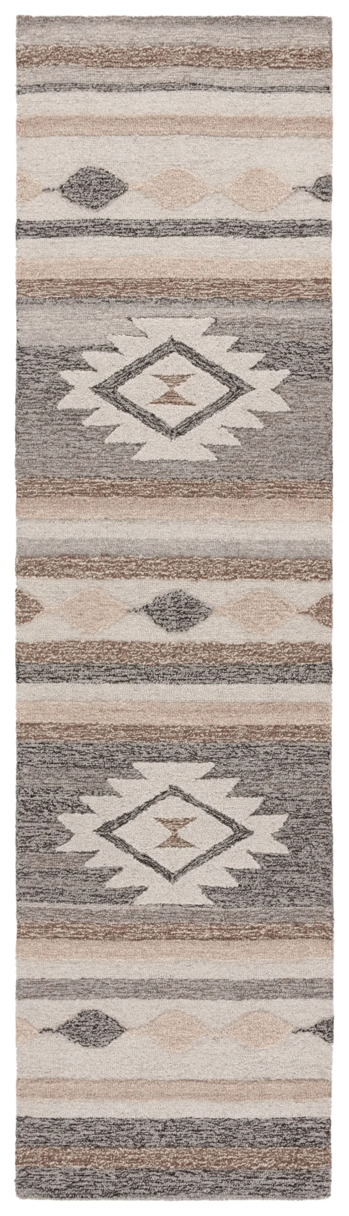 EBONY 530 BROWN  2'-3' x 9' Runner Rug