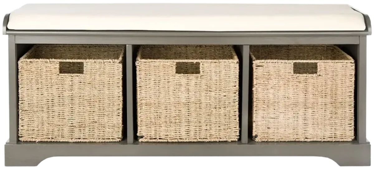 LONAN  WICKER STORAGE BENCH