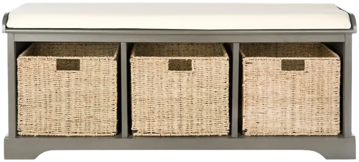 LONAN  WICKER STORAGE BENCH