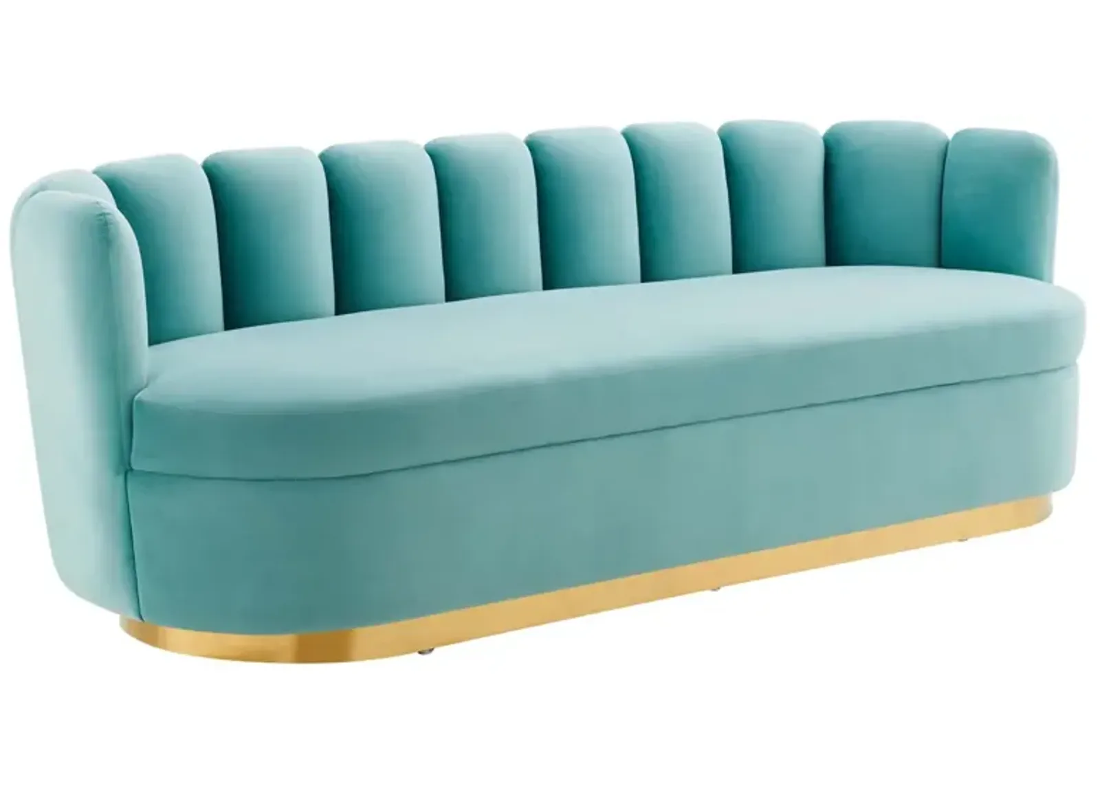 Victoria Channel Tufted Performance Velvet Sofa