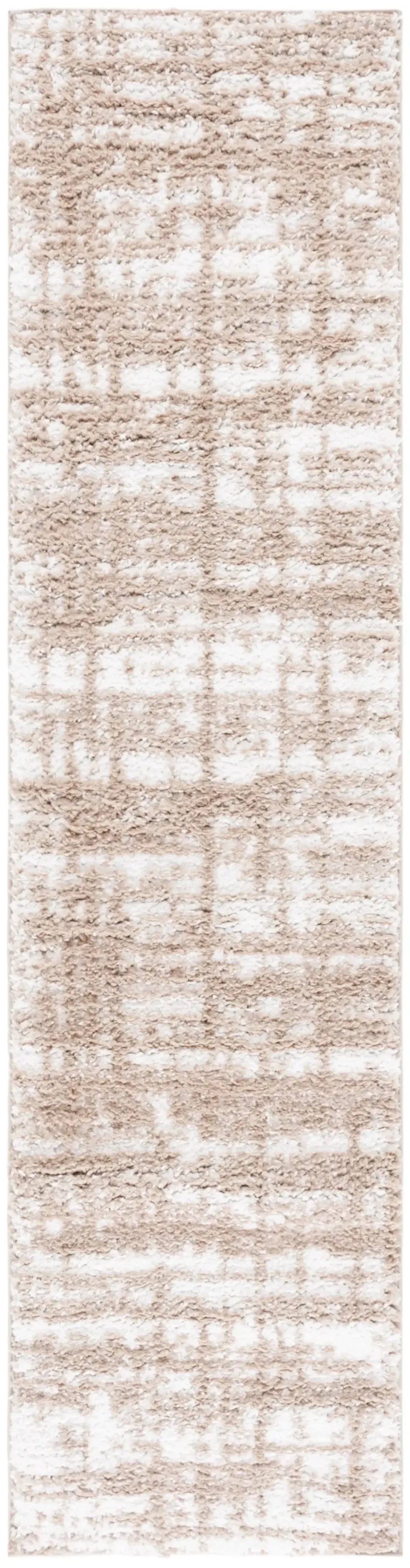 RUMI SHAG 132 BEIGE  2'-2' x 8' Runner Rug