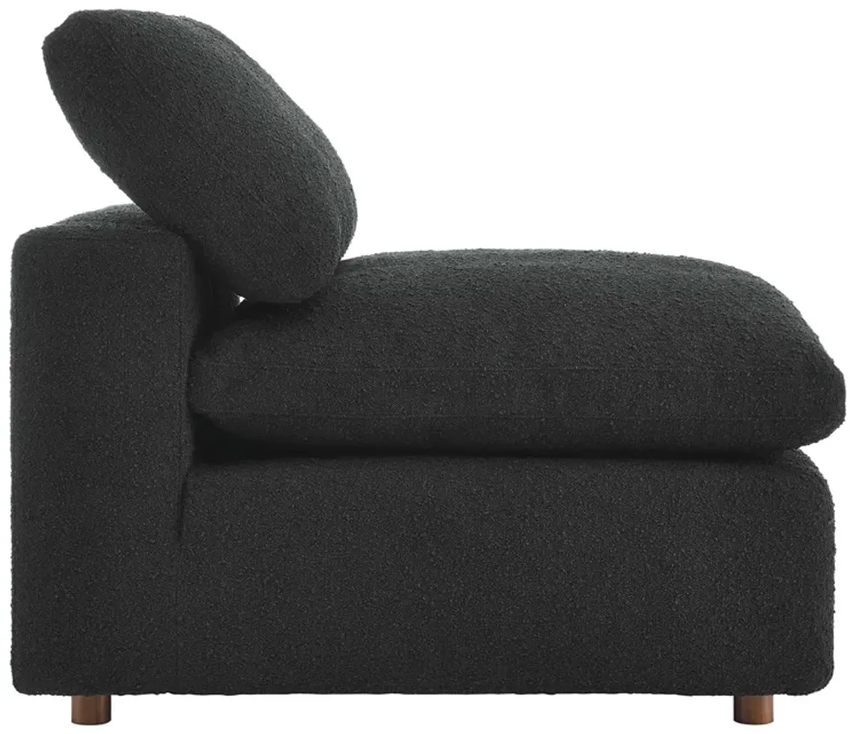 Commix Down Filled Overstuffed Boucle Fabric Armless Chair