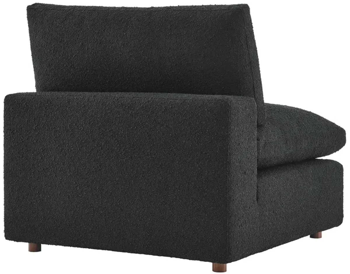 Commix Down Filled Overstuffed Boucle Fabric Armless Chair