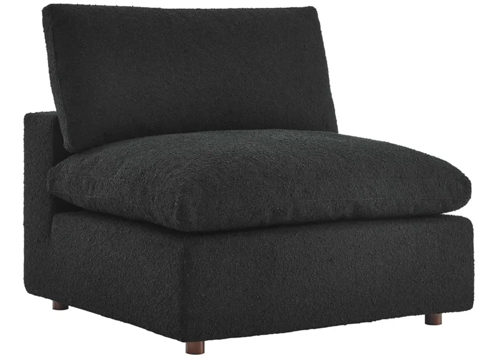 Commix Down Filled Overstuffed Boucle Fabric Armless Chair