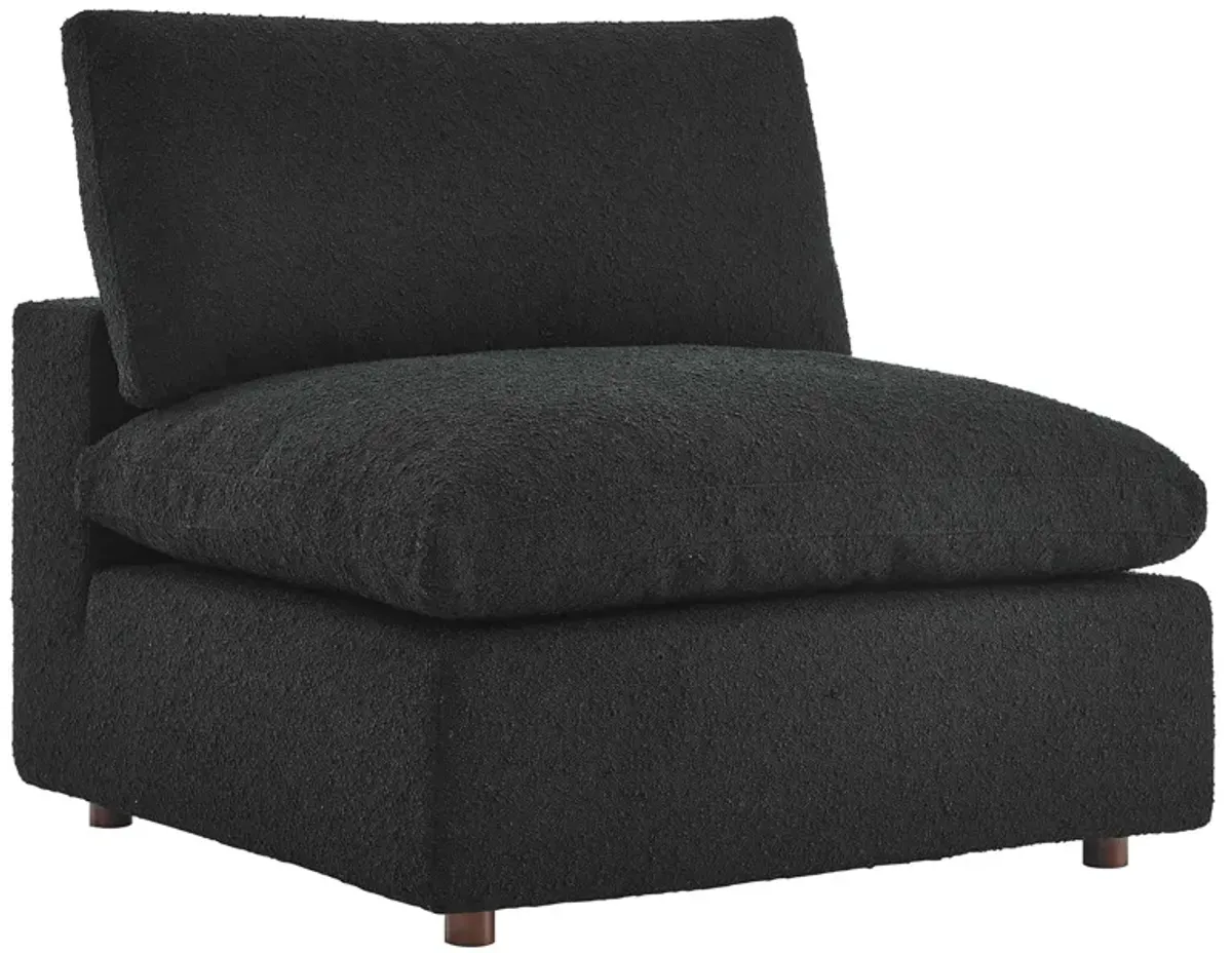 Commix Down Filled Overstuffed Boucle Fabric Armless Chair