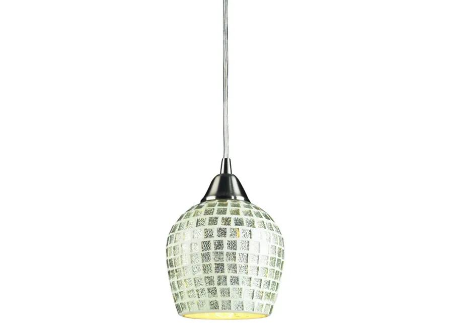 Fusion 5" Wide 1-Light Mini Pendant - Satin Nickel