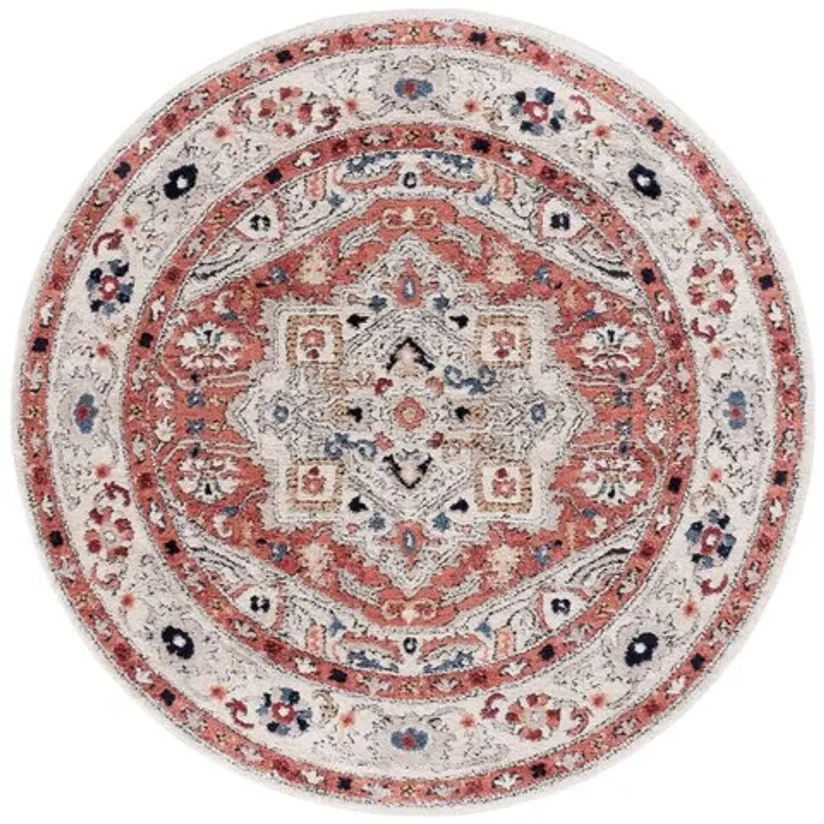 LUNA 100 Orange 6'-7' X 6'-7' Round Round Rug