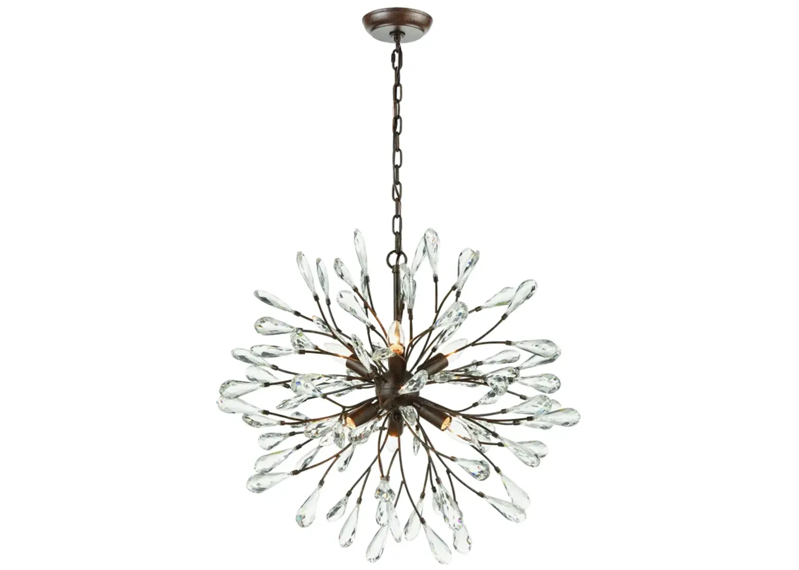 Crislett 25" Wide 6-Light Chandelier - Sunglow Bronze