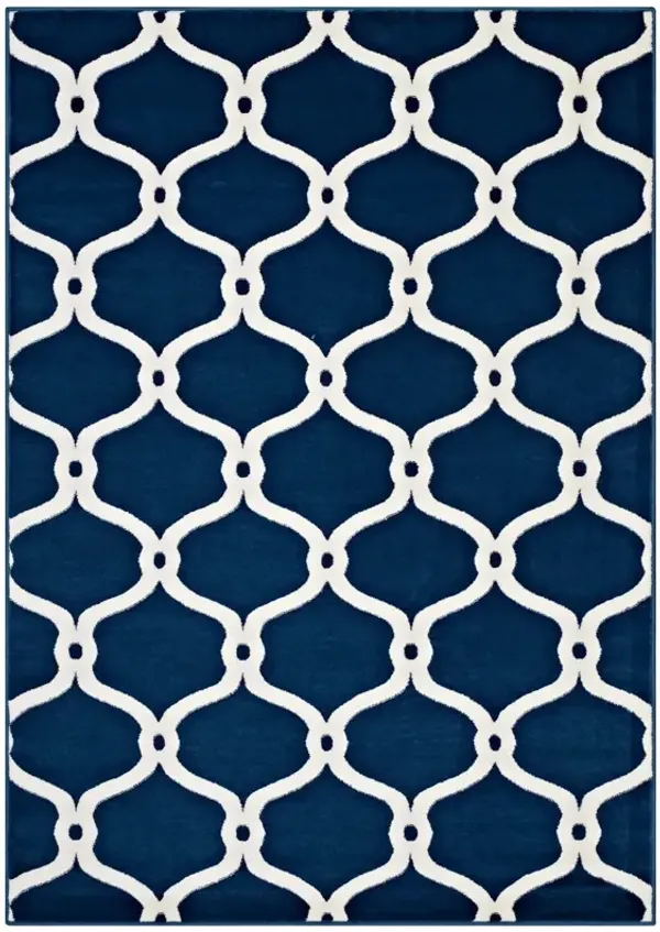 Beltara Chain Link Transitional Trellis 5x8 Area Rug