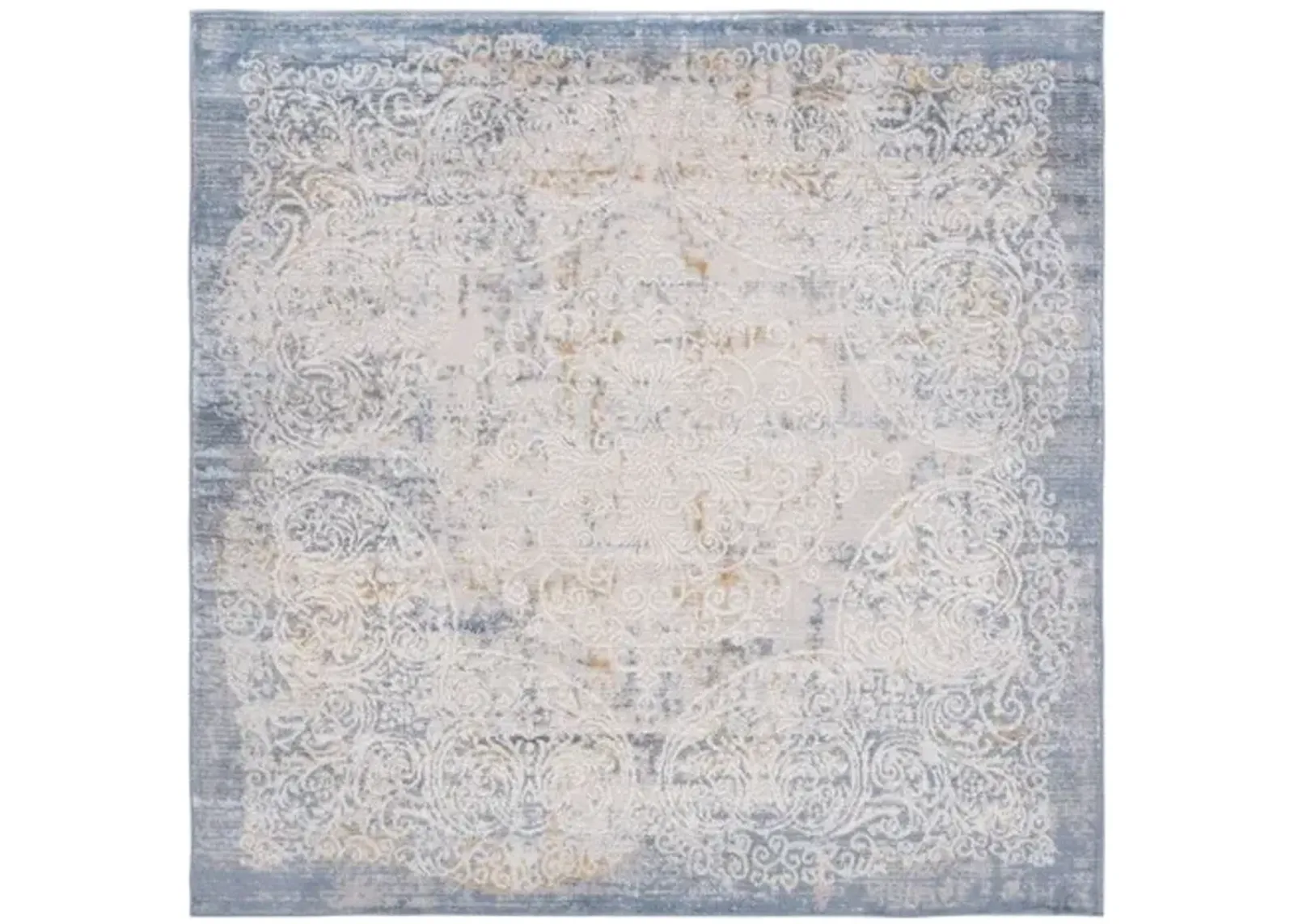 PALMA 322 Blue 6'-7' X 6'-7' Square Square Rug