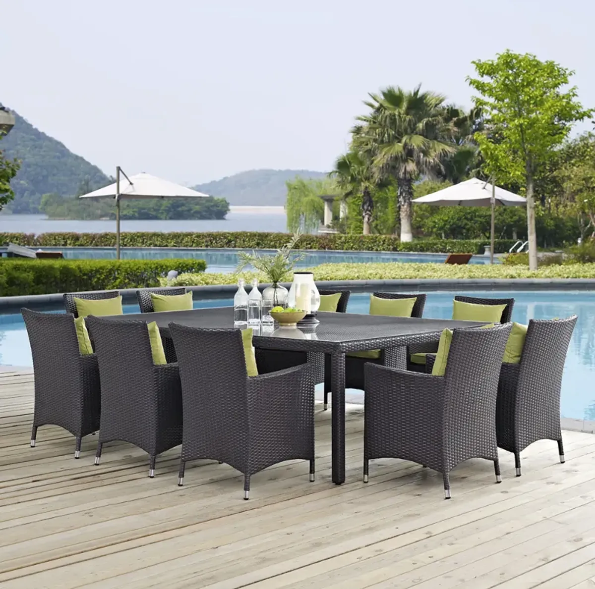 Convene 11 Piece Outdoor Patio Dining Set