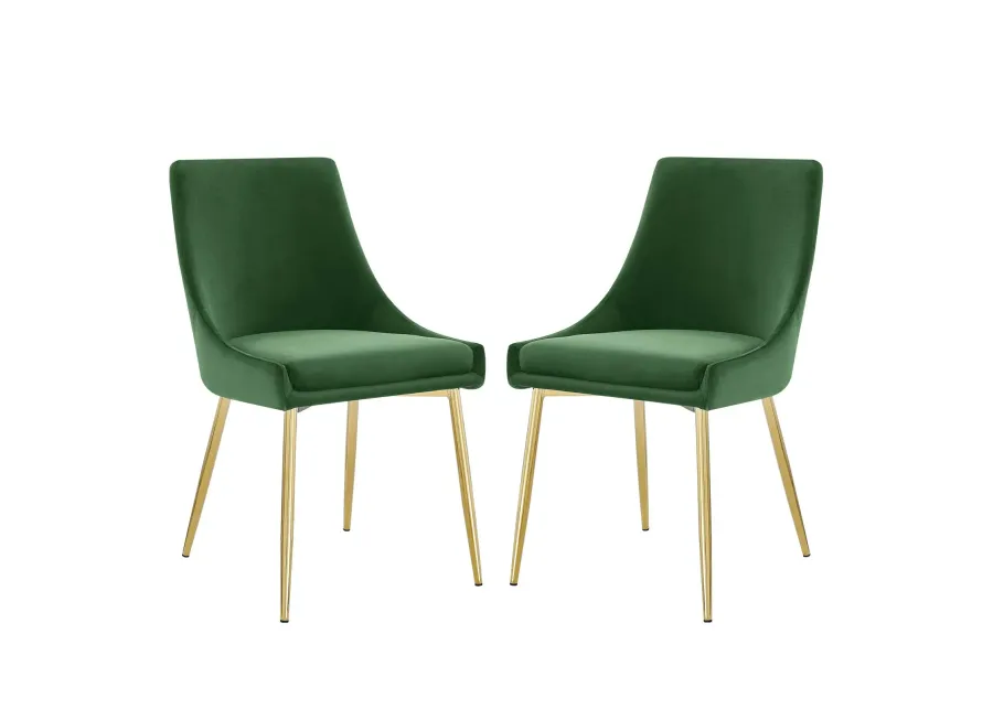 Viscount Performance Velvet Dining Chairs - Set of 2