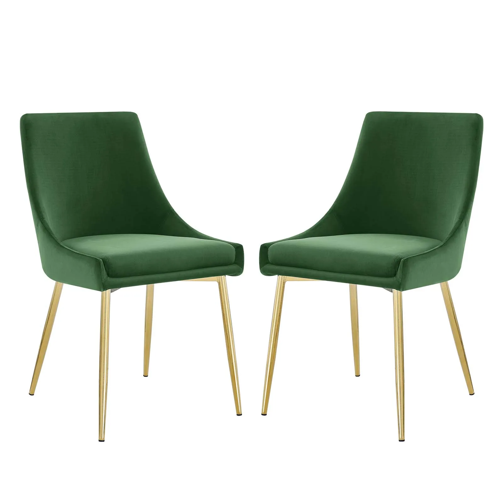 Viscount Performance Velvet Dining Chairs - Set of 2