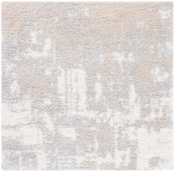 LINDSAY SHAG 552 Grey 6'-7' X 6'-7' Square Square Rug