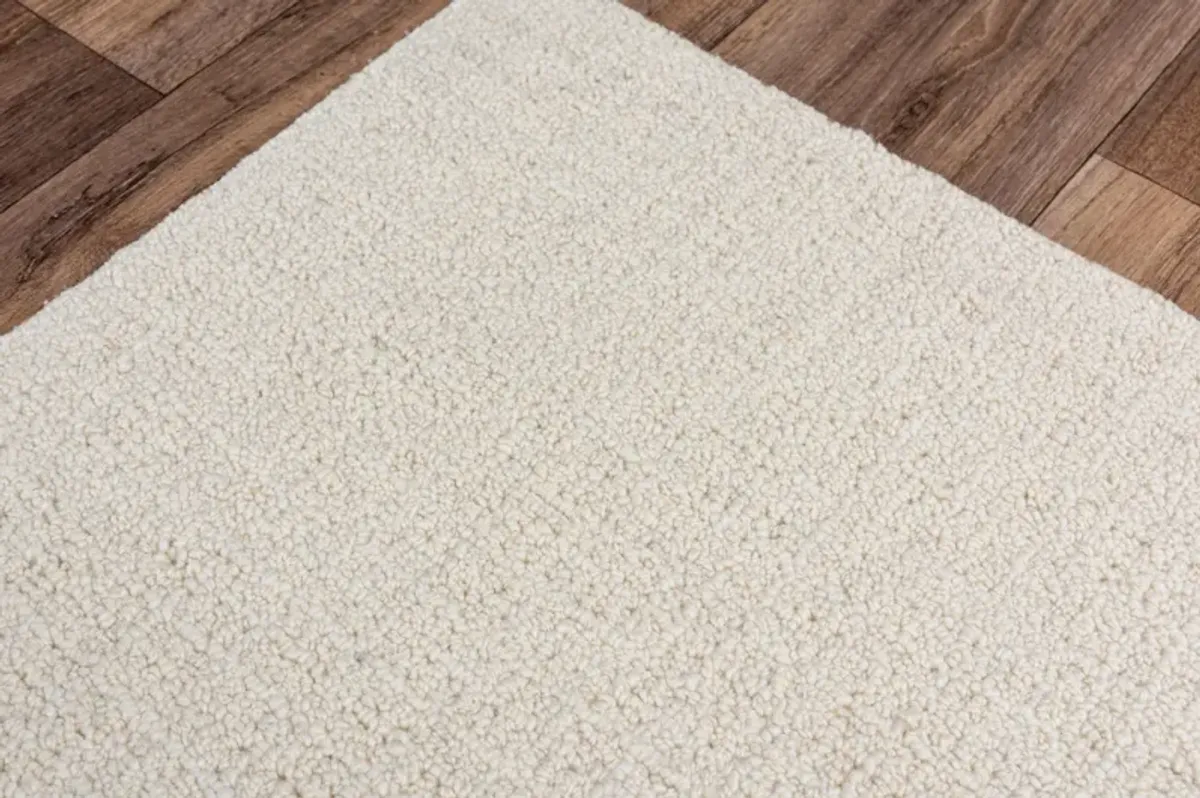 Brindleton Ivory/White Tweed Wool 2'6" x 8' Runner Rug