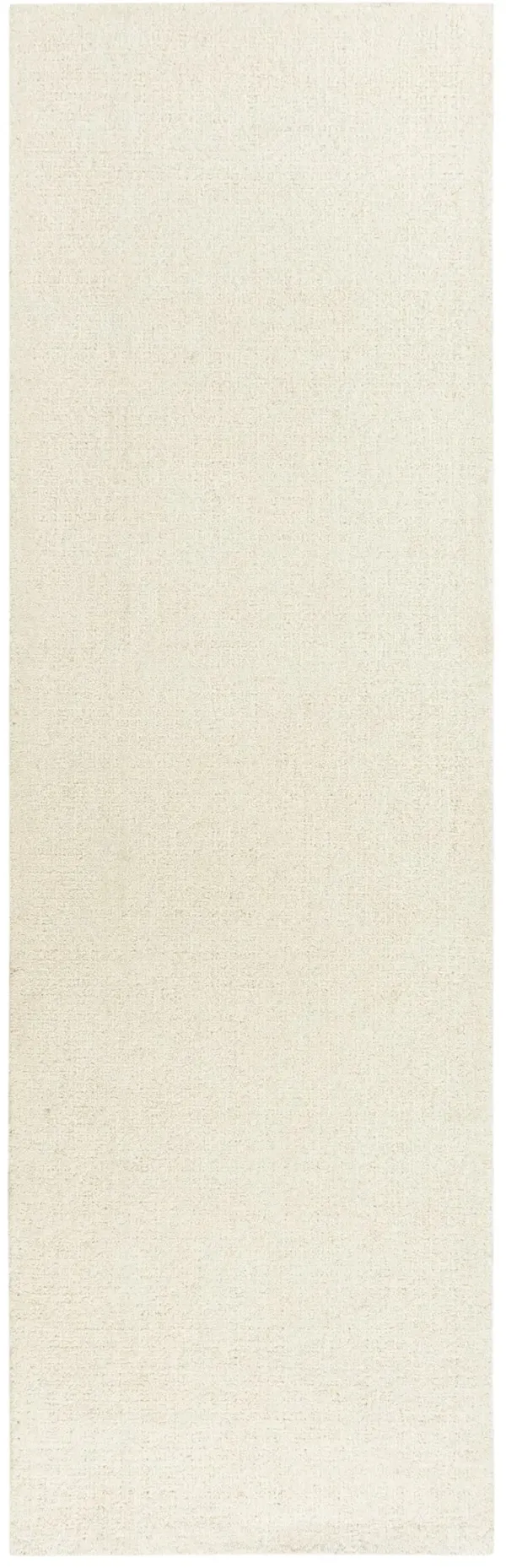 Brindleton Ivory/White Tweed Wool 2'6" x 8' Runner Rug