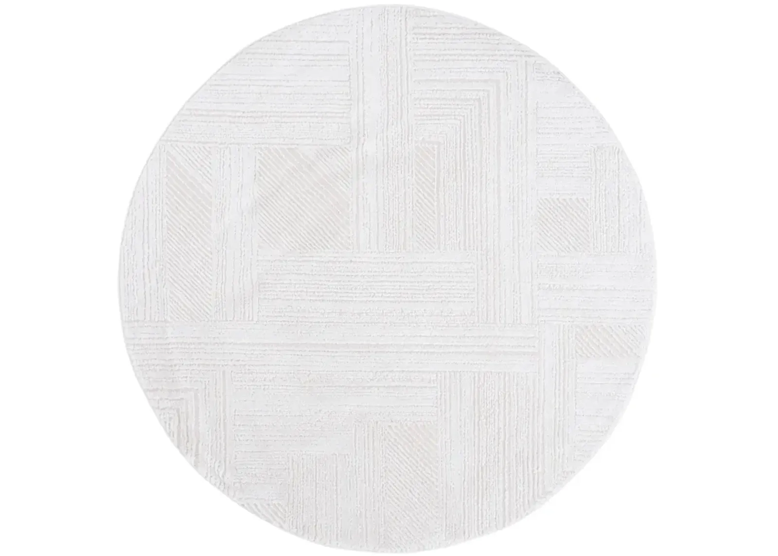 KINGSTON 112 IVORY  6'-7' x 6'-7' Round Round Rug