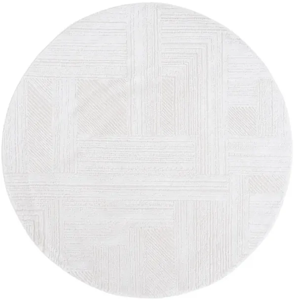 KINGSTON 112 IVORY  6'-7' x 6'-7' Round Round Rug