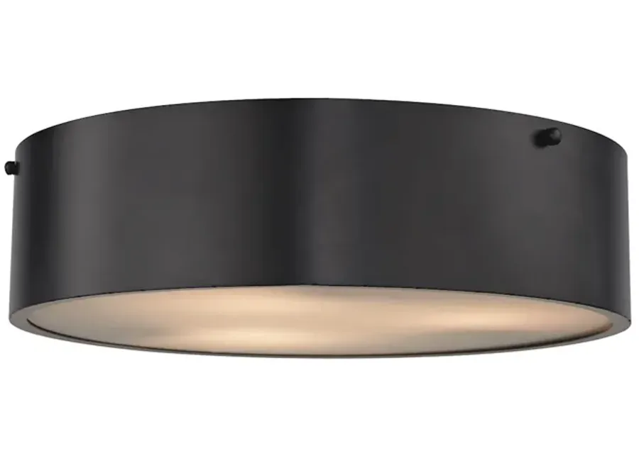 Clayton 16" Wide 3-Light Flush Mount - Oil Rubbed Bronze