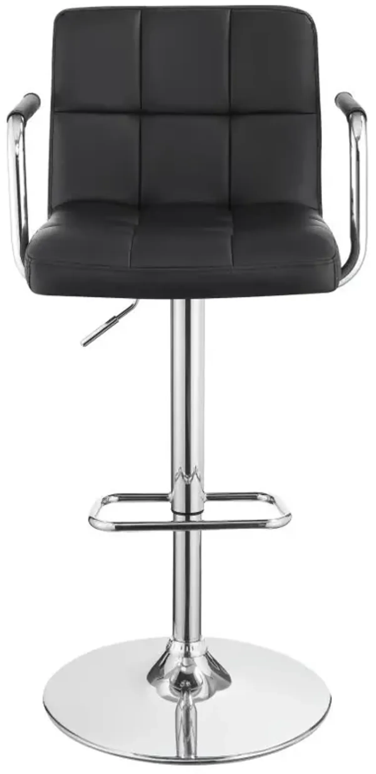 Palomar Adjustable Height Bar Stool Black and Chrome