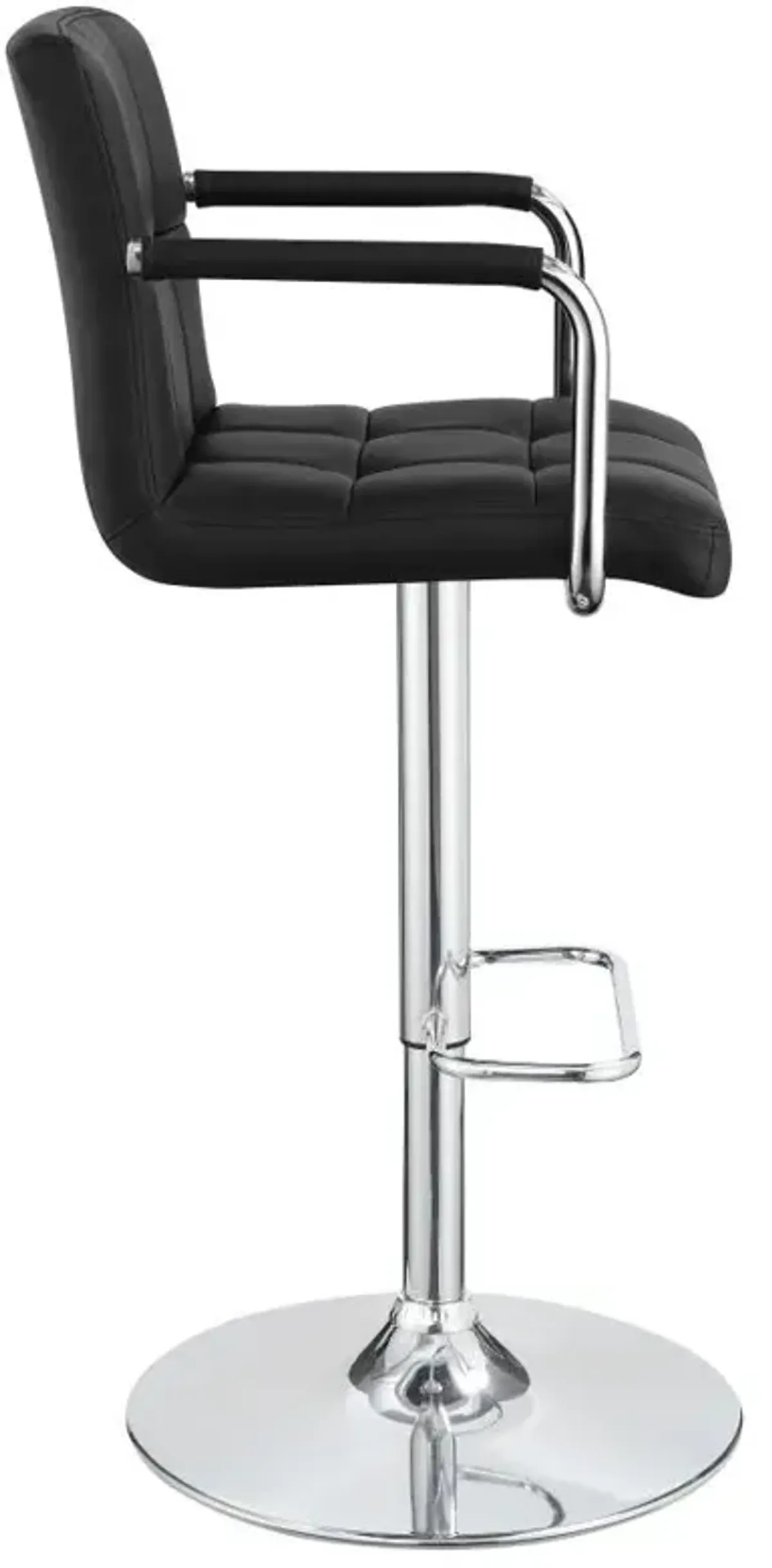 Palomar Adjustable Height Bar Stool Black and Chrome