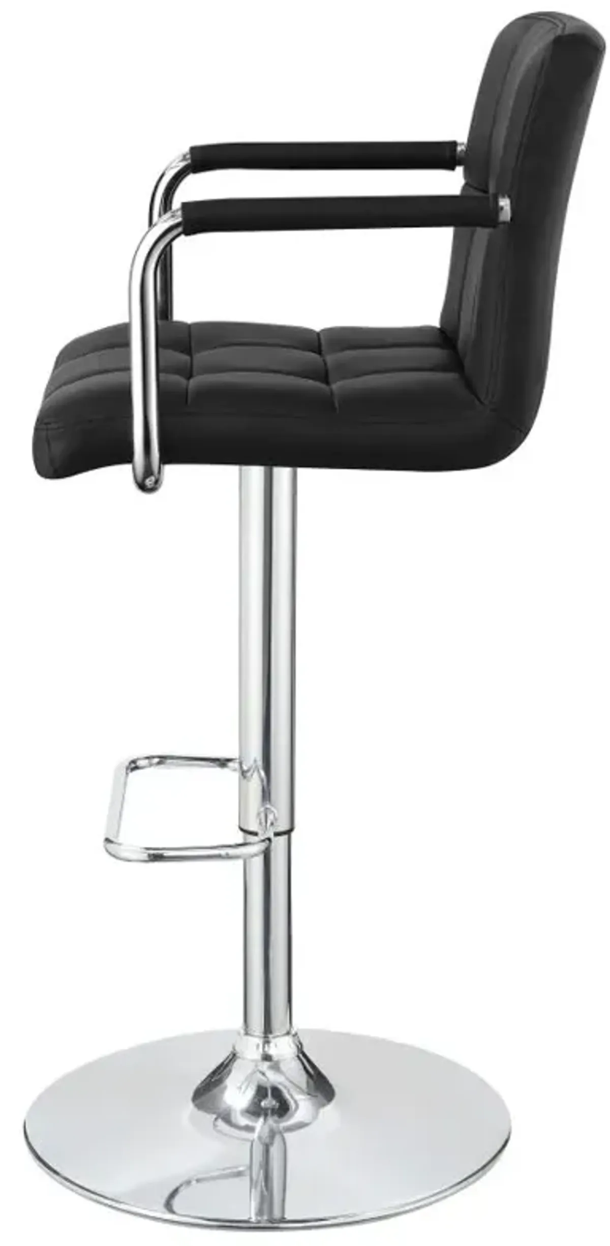 Palomar Adjustable Height Bar Stool Black and Chrome