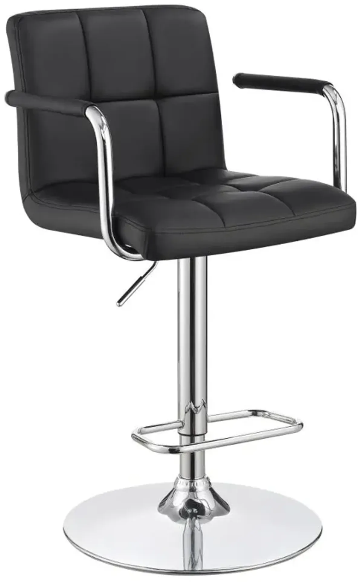 Palomar Adjustable Height Bar Stool Black and Chrome