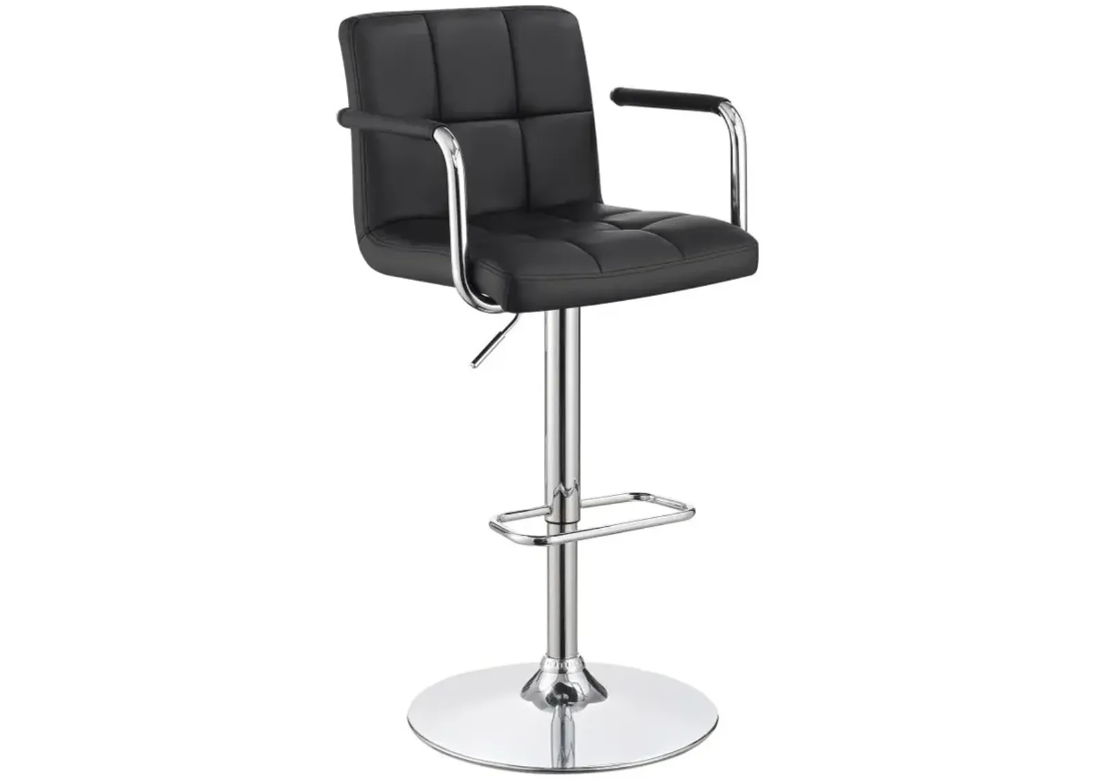 Palomar Adjustable Height Bar Stool Black and Chrome