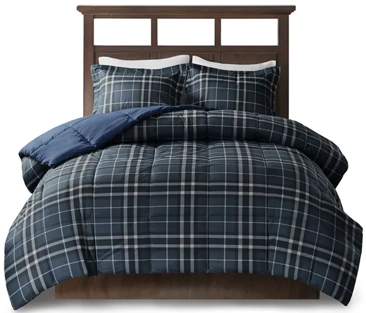 Woolrich Flint Navy CozySpun Down Alternative Comforter Mini Set