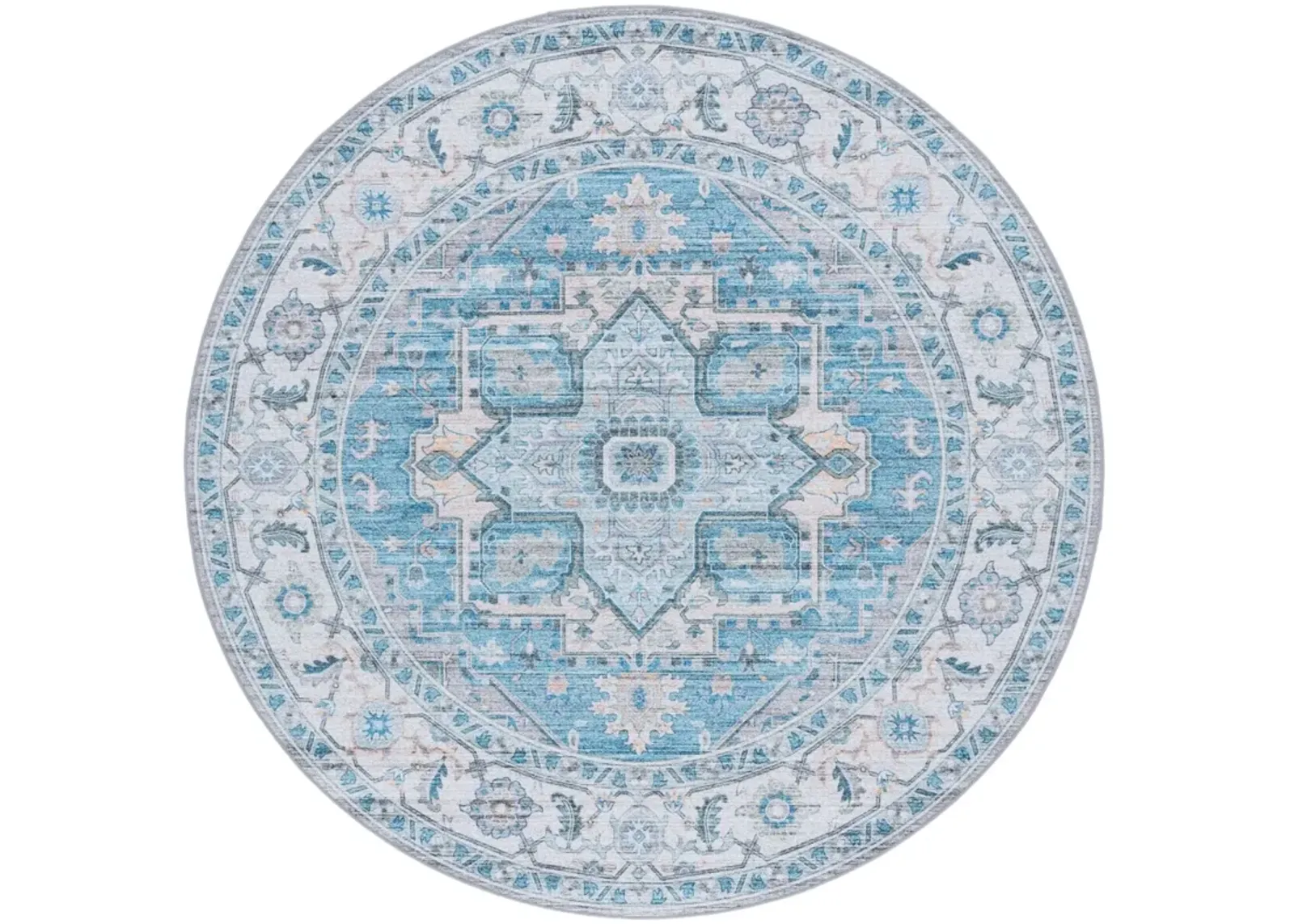 TUCSON 913 GREY  6' x 6' Round Round Rug