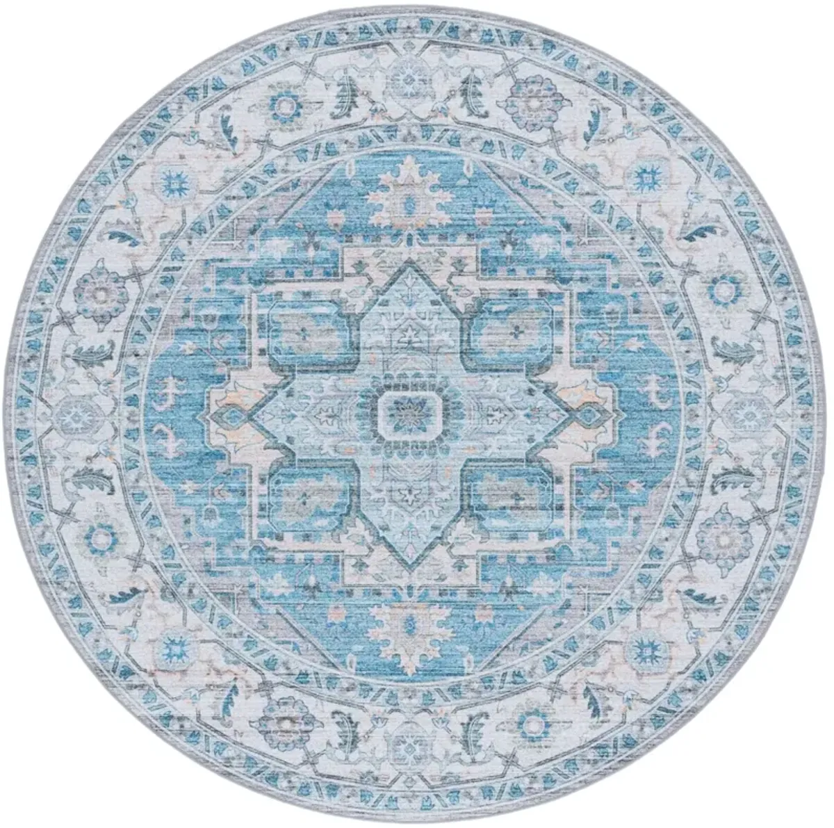 TUCSON 913 GREY  6' x 6' Round Round Rug