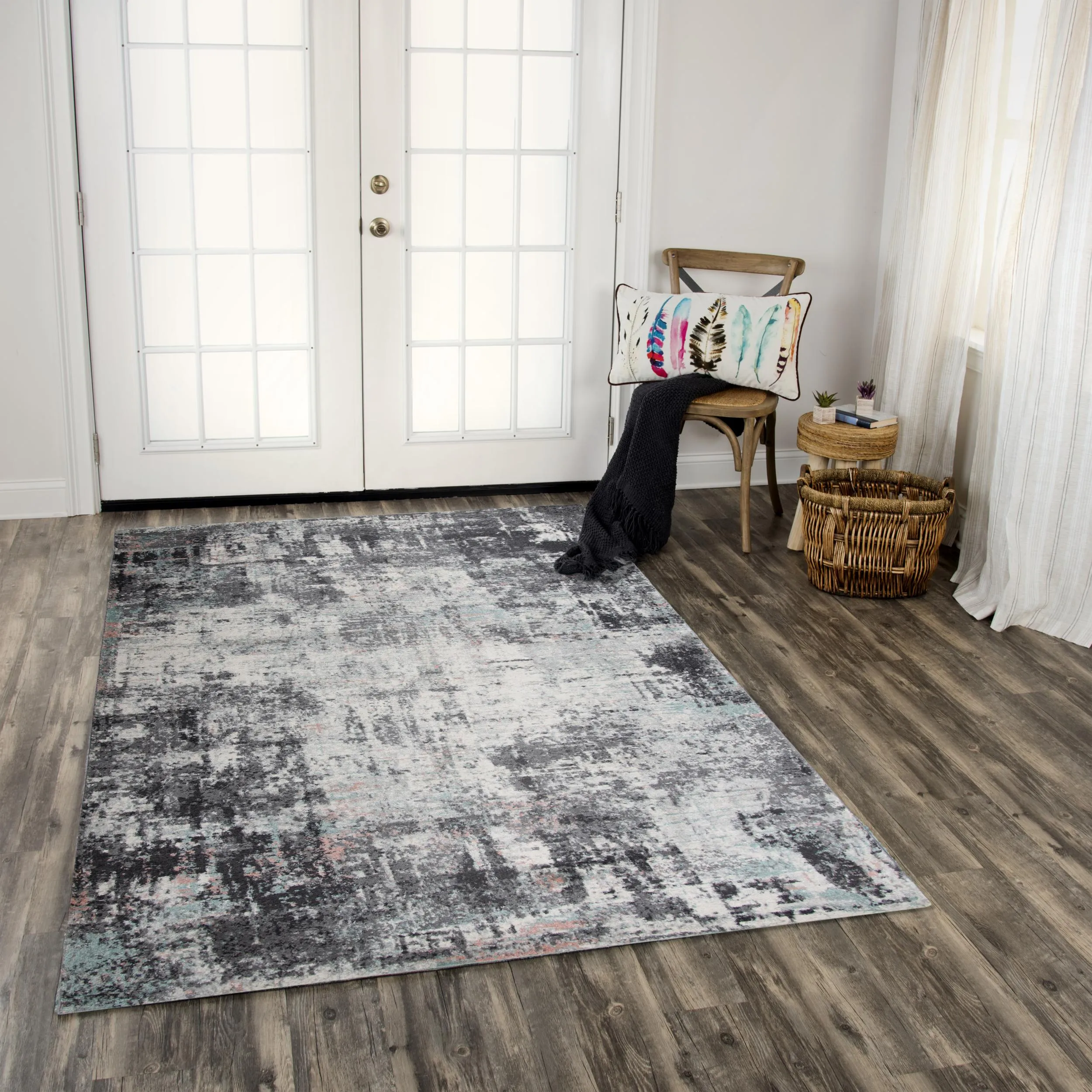 Odyssey L. Gray  Polypropylene 8' x 10' Rectangle Rug