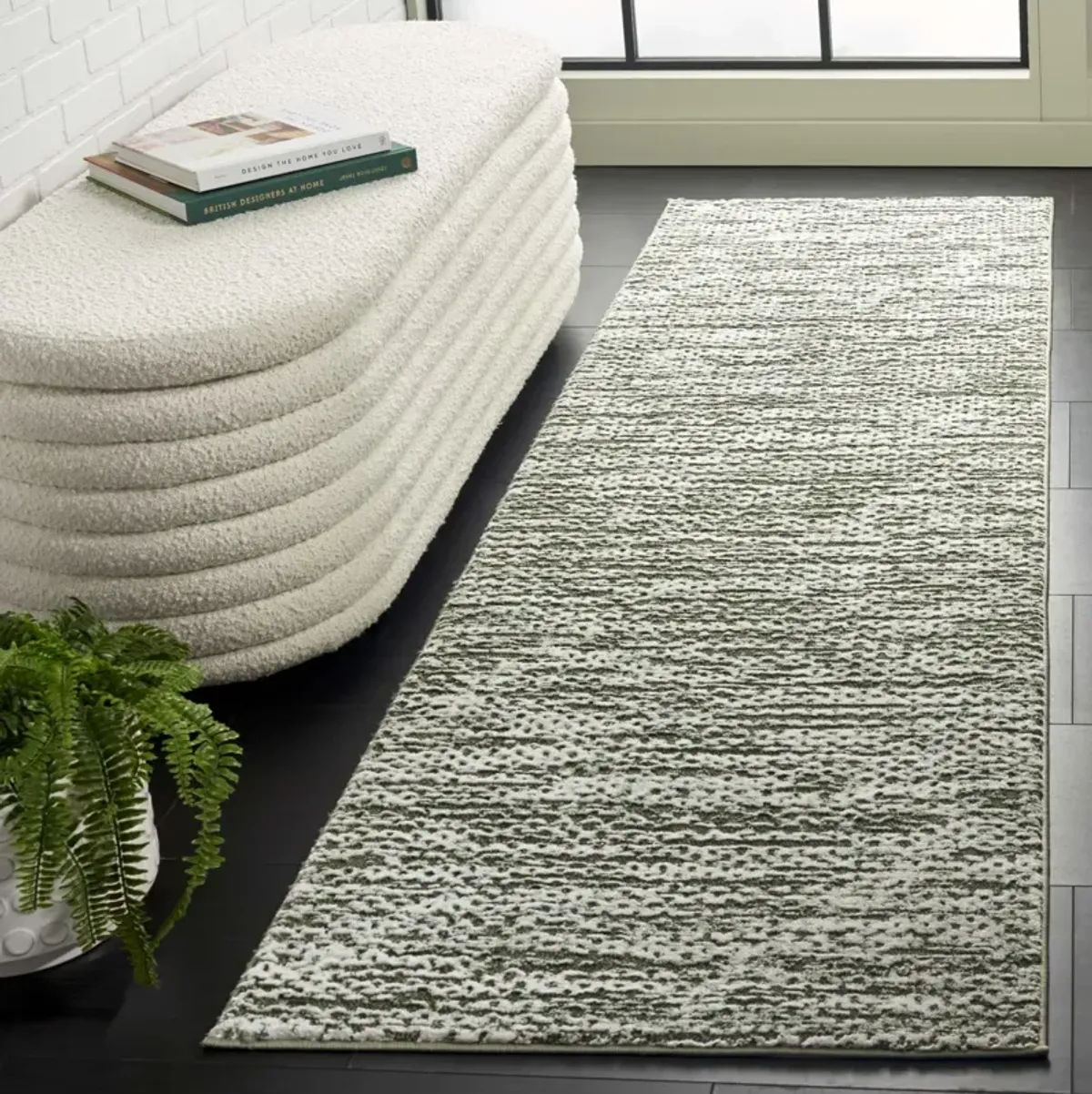 REVIVE 124 SAGE  2'-3' x 8' Runner Rug