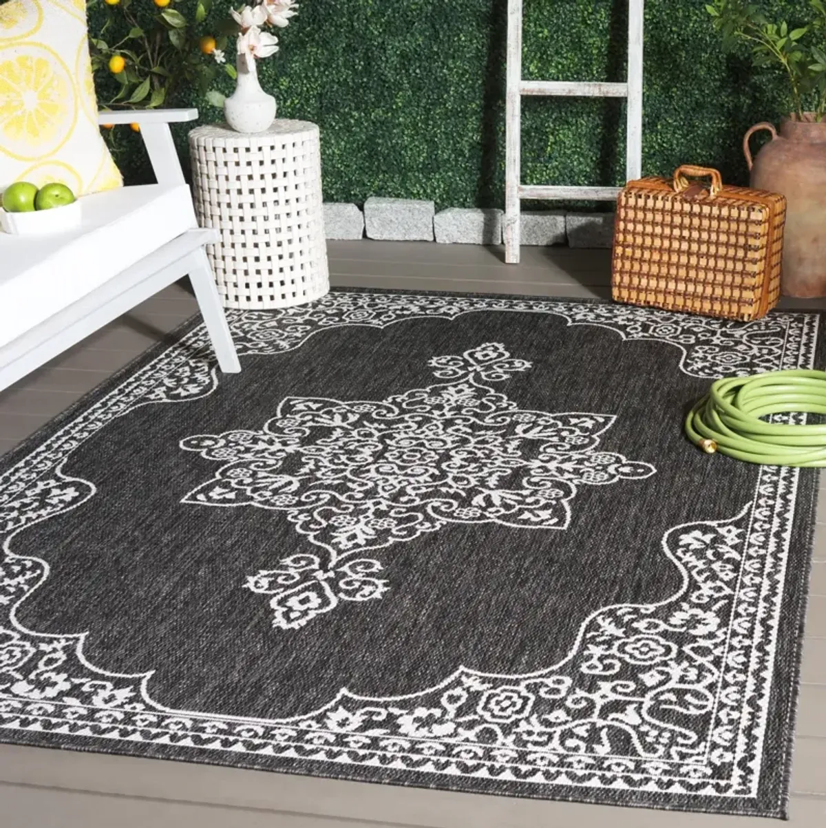 BEACH HOUSE 292 CHARCOAL  8' x 10' Large Rectangle Rug