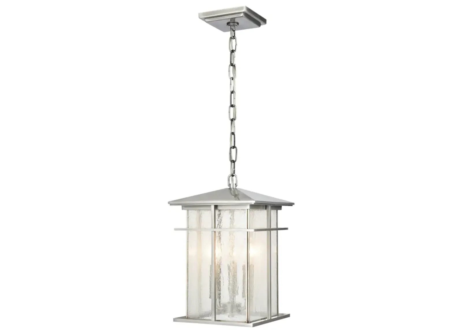 Oak Park 9" Wide 3-Light Outdoor Pendant - Antique Brushed Aluminum