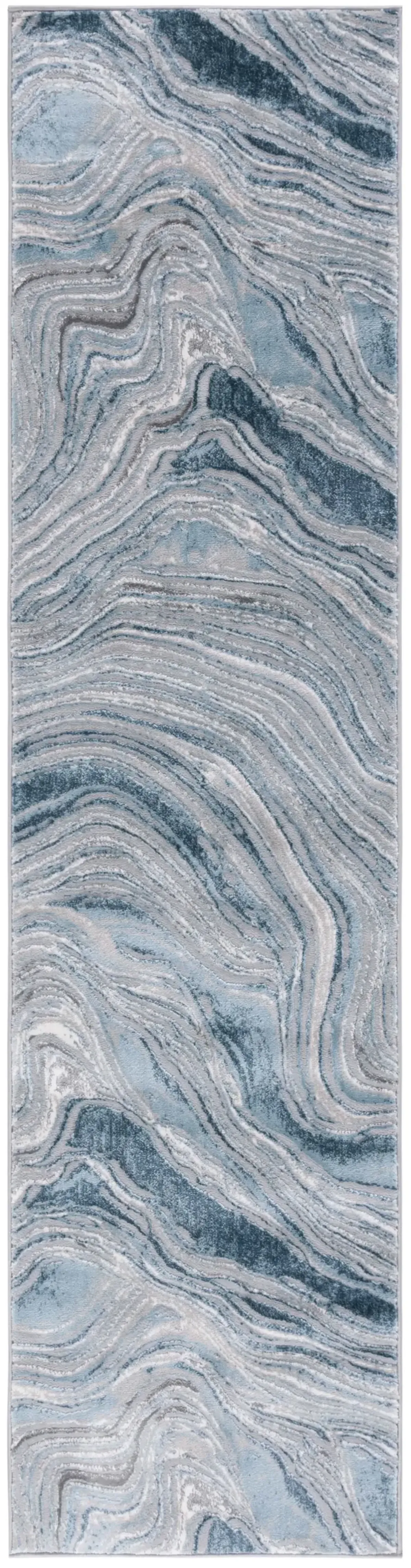 MEADOW 564 BLUE  2' x 9' Runner Rug