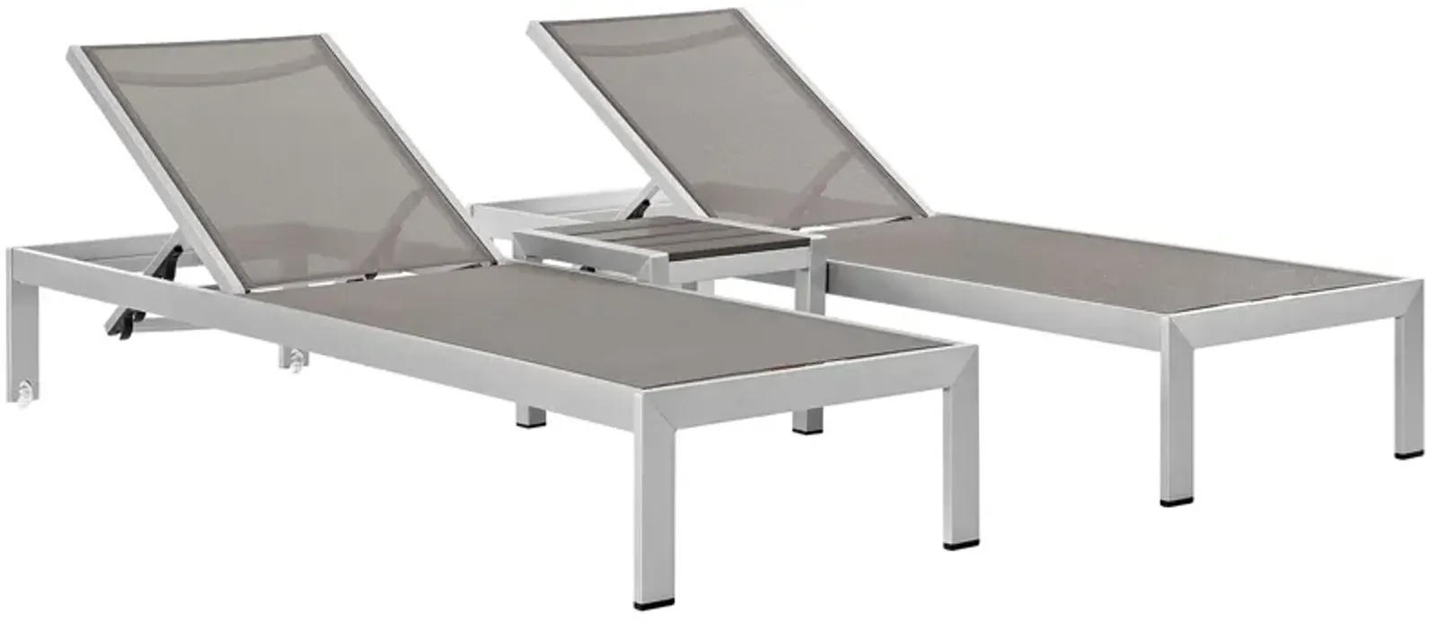 Shore 3 Piece Outdoor Patio Aluminum Set