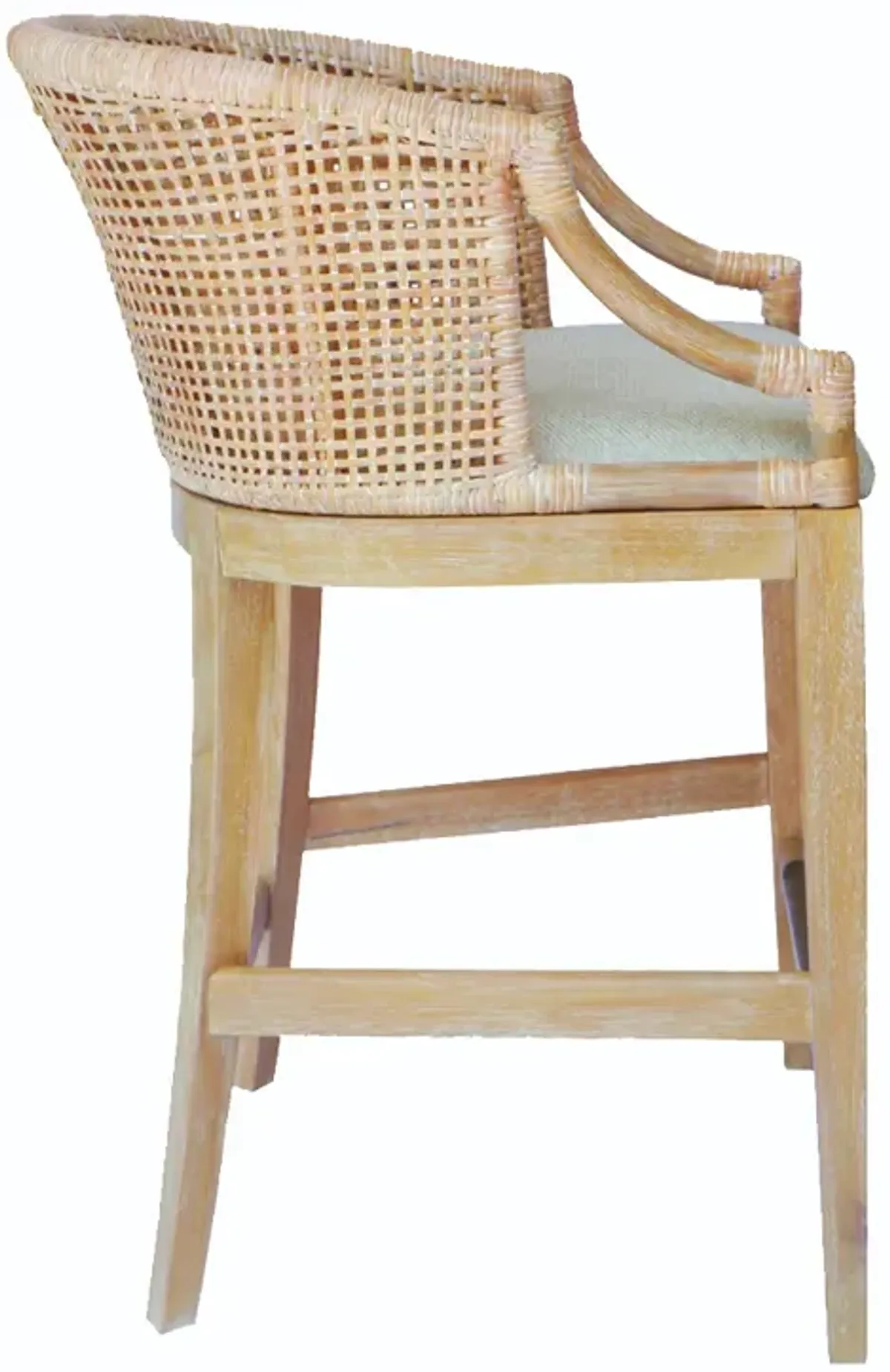 Playa Handcrafted Rattan Counter Stool 25" H