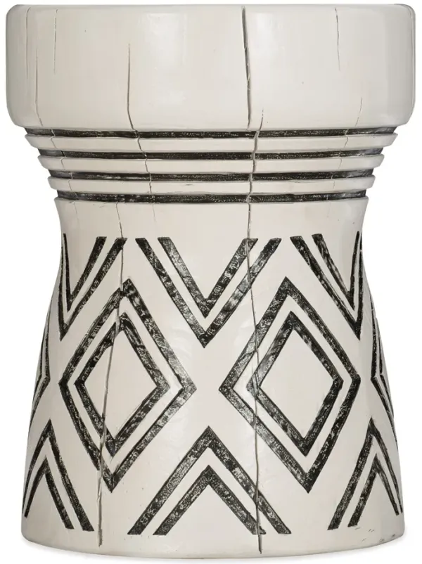 Commerce & Market Carved Stump Side Table