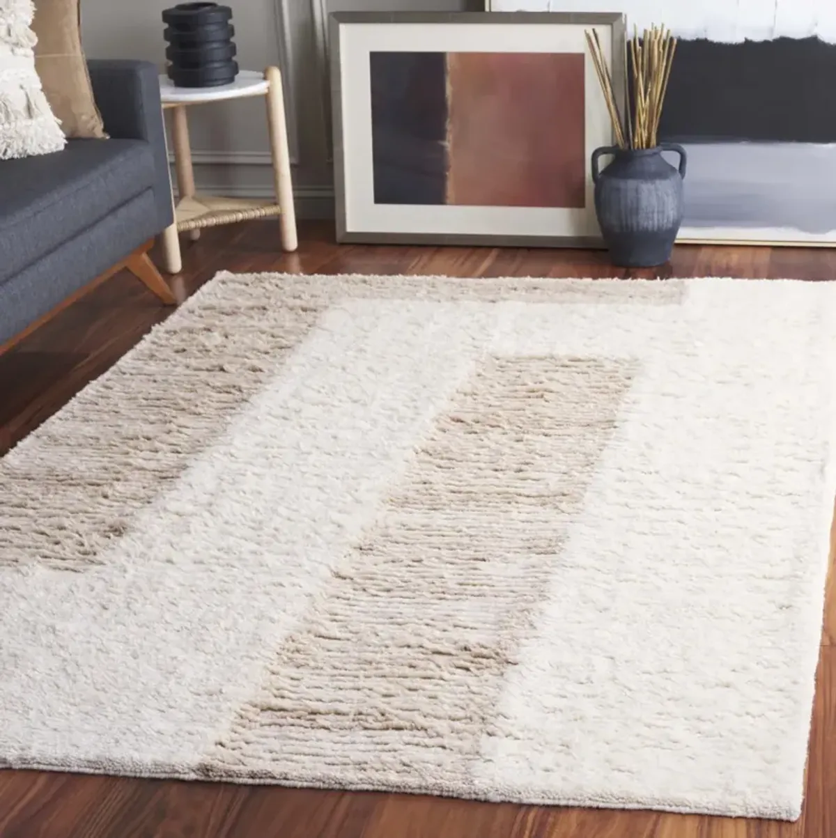 VERMONT 214 IVORY  8' x 10' Large Rectangle Rug